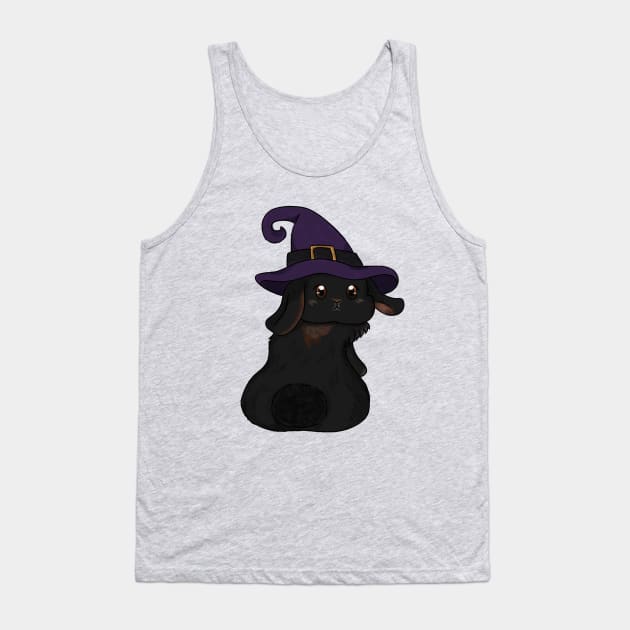 Black Rabbit Witch Left _ Bunniesmee Halloween Edition Tank Top by GambarGrace